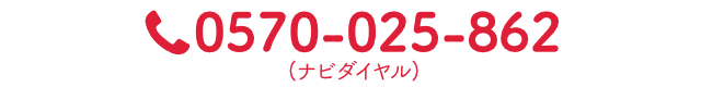 TEL 0570-025-862 (ナビダイヤル)